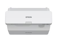 Epson EB-760WI - Projecteur 3LCD - 4100 lumens (blanc) - 4100 lumens (couleur) - WXGA (1280 x 800) - 16:10 - objectif à ultra courte focale - IEEE 802.11a/b/g/n/ac sans fil / LAN / Miracast - blanc V11HA80080