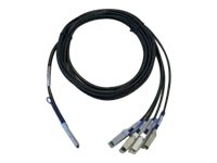 Cisco - Câble réseau - SFP+ pour QSFP - 1 m - beige - remanufacturé - pour P/N: N9K-C93180YC-FX3, N9K-C9336C-FX2-E, NC55-MPA-4H-HX-S=, NC57-24X400G-BA=, UCS-FI-64108 QSFP4SFP10GCU1M-RF
