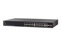 Cisco 550X Series SG550X-24 - Commutateur - C3 - Géré - 24 x 10/100/1000 + 2 x SFP+ 10 Go (liaison montante) + 2 x 10GBase-T combo (liaison montante) - Montable sur rack - reconditionné SG550X-24-K9-EU-RF