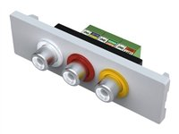 VISION TechConnect - Plaque modulaire enclenchable - RCA X 3 TC2 3PHO